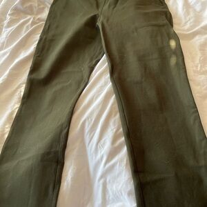 Quince dressy pull on slacks. Forest green.